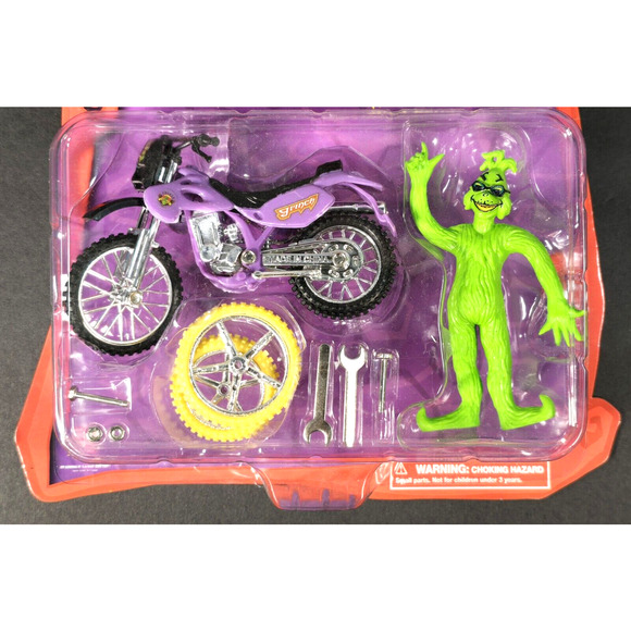 VTG Dr. Seuss How The Grinch Stole Christmas Extreme Dirt Bike Bendable Figure - Picture 3 of 8
